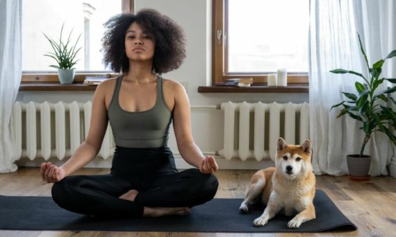 Woman with dog
